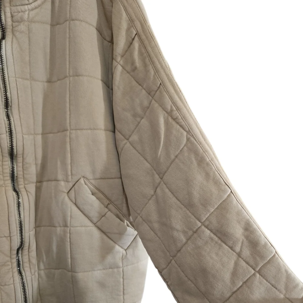 Free People Dolman Quilted Knit Jacket In Vanilla Creme XL Oversized Casual - Picture 9 of 15